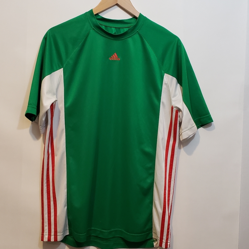 ADIDAS MEXICO GREEN WHITE & ORANGE SOCCER JERSEY